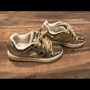 Gold Heelys. Gold split